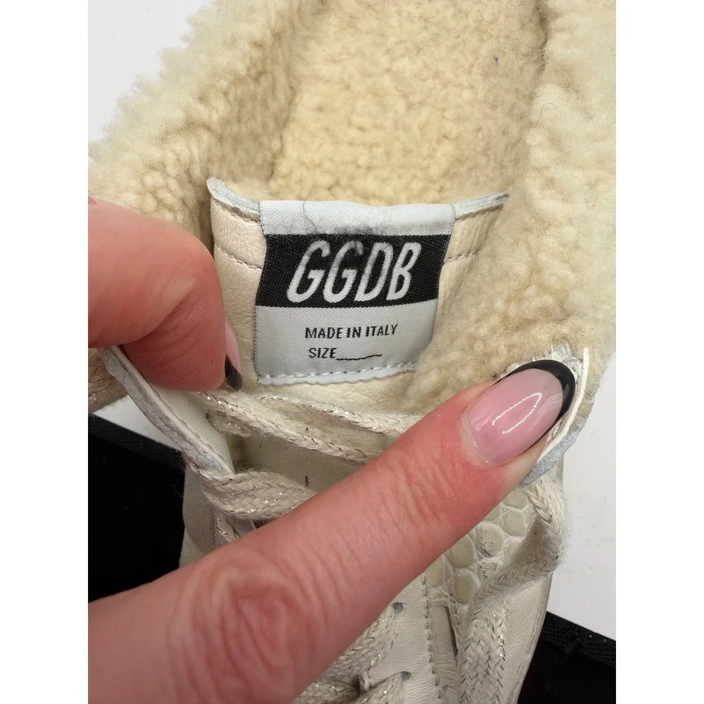 Golden Goose Sneaker Women & Beige Super Star Sabot Leather‎ Lamb Shearling Mule